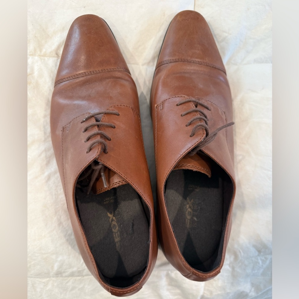 Bloomingdale's Men's Tan Leather Oxfords